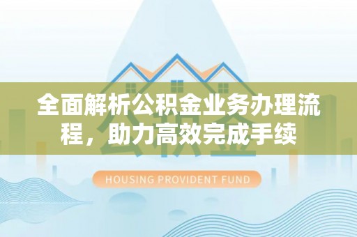 林周全面解析公积金业务办理流程，助力高效完成手续